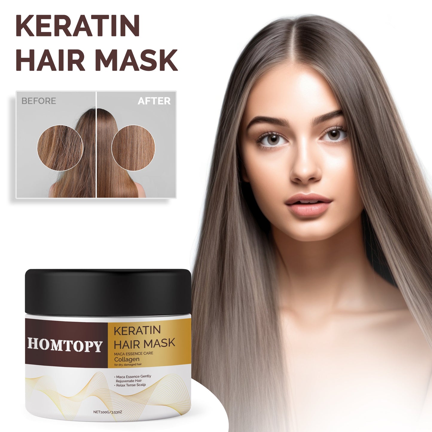 Homtopy - Kollagen Haar Maske