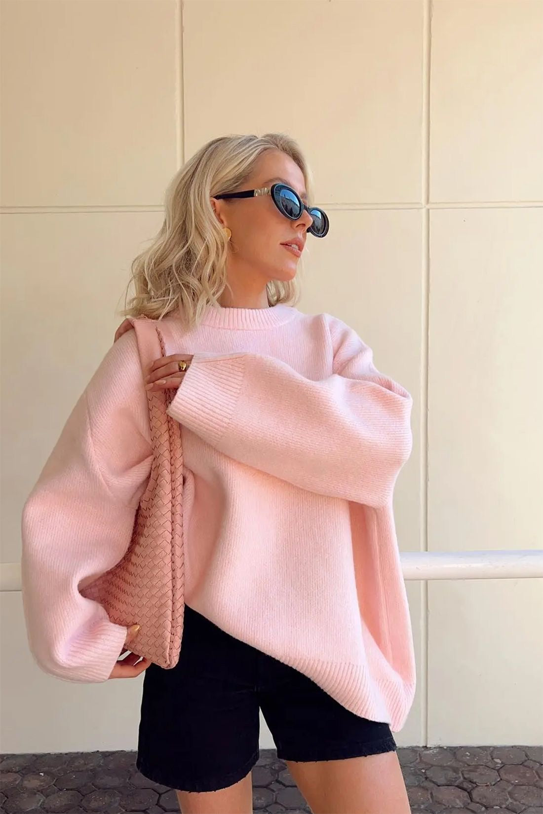 Mila | Rosa Pullover in Übergröße