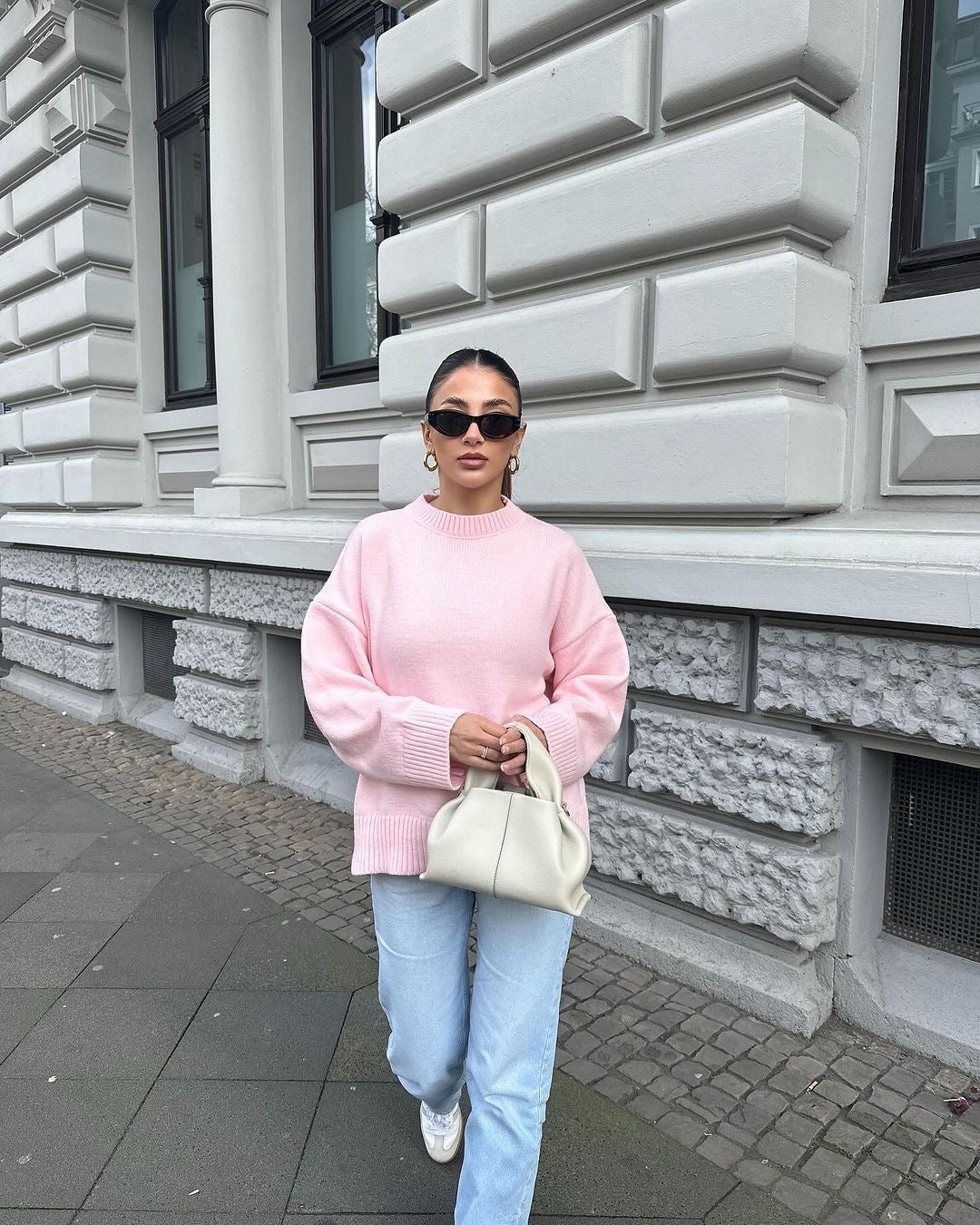 Mila | Rosa Pullover in Übergröße