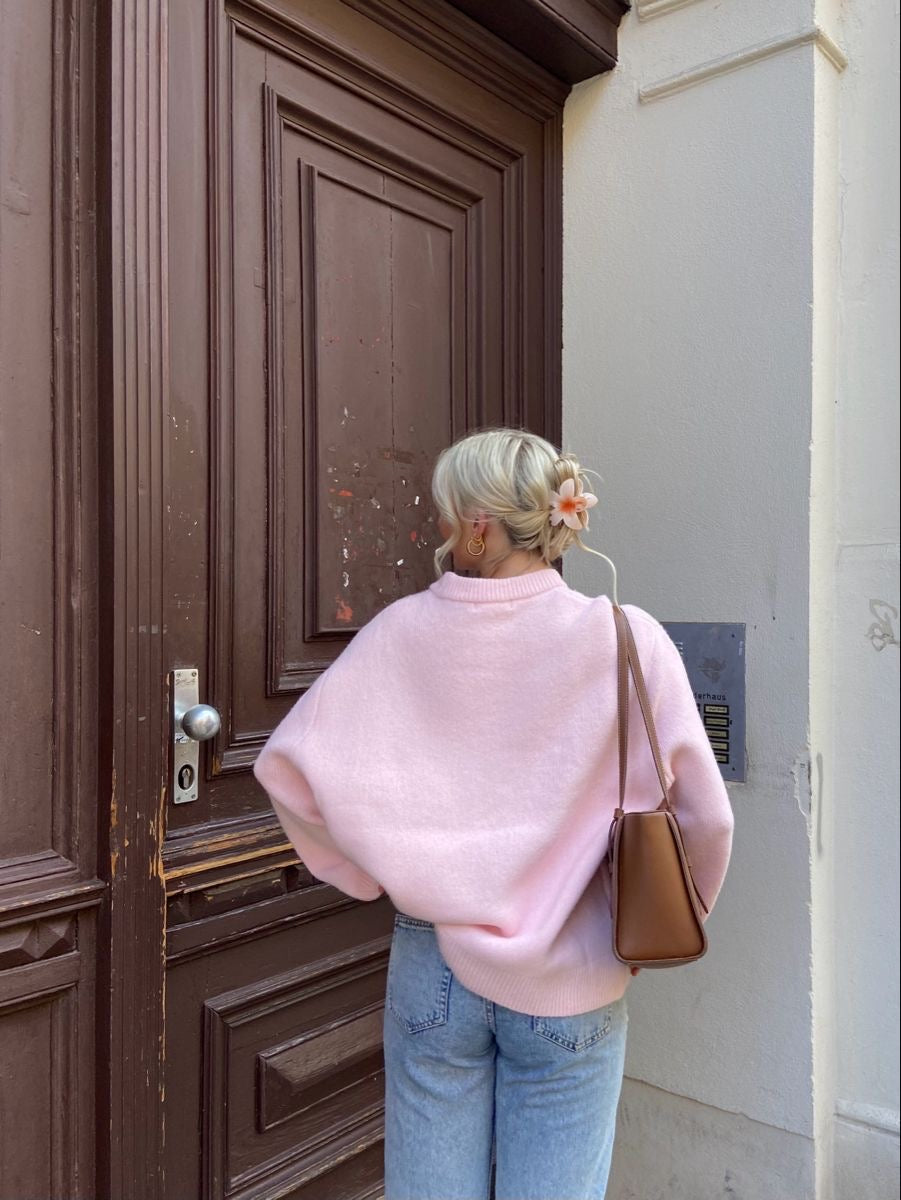 Mila | Rosa Pullover in Übergröße